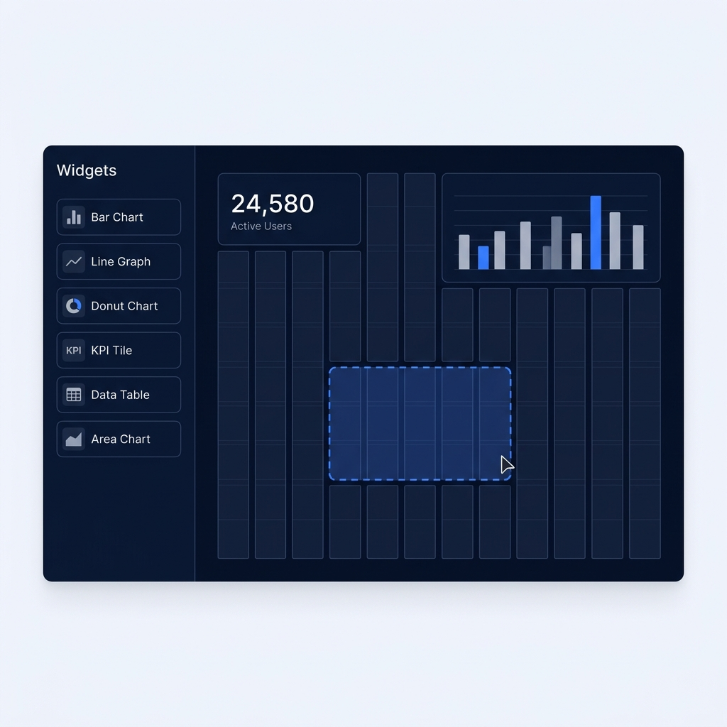 MIPAL drag-and-drop dashboard builder